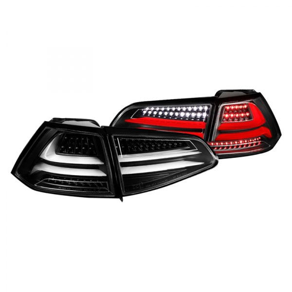 Spec-D 15-17 VW Golf GTI Tail Lights LED Matte Black/Clear