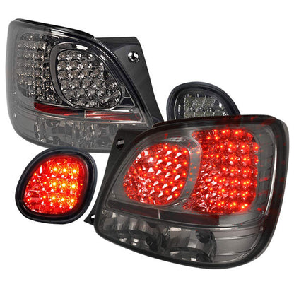 Spec-D 98-05 Lexus GS300/GS400/GS430 Tail Lights LED Chrome Red Smoked