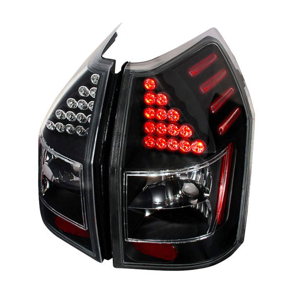 Spec-D 05-08 Dodge Magnum LED Tail Lights Matte Black/Clear